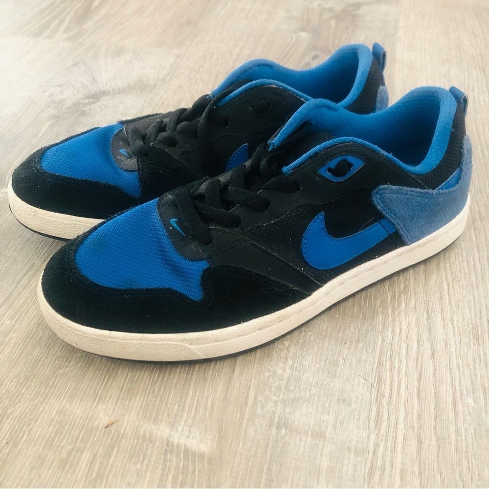 Nike SB Alleyoop Skateboard Skate Shoes Sneakers Blue Black Youth Size‎ 7Y